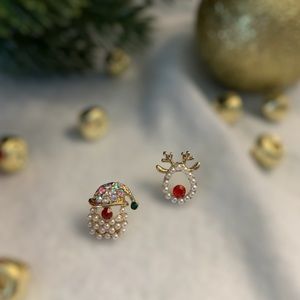 🎅Santa Reindeer Pearl earrings